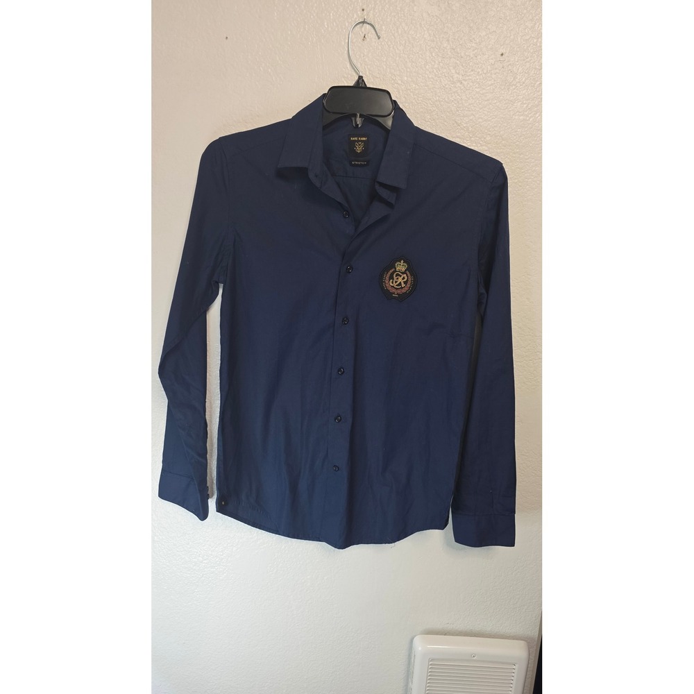 Rare Rabbit Button Down Shirt Mens Small Navy Blue New With Tags